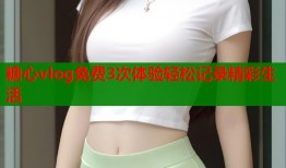 糖心vlog免费3次体验轻松记录精彩生活
