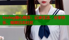 txvlog糖心网页：记录生活，分享快乐，视频日志社区