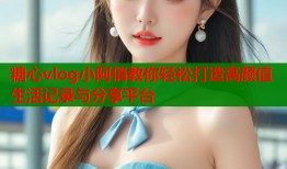 糖心vlog小阿俏教你轻松打造高颜值生活记录与分享平台