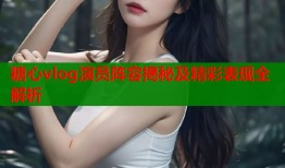 糖心vlog演员阵容揭秘及精彩表现全解析
