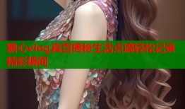 糖心vlog真百揭秘生活点滴轻松记录精彩瞬间