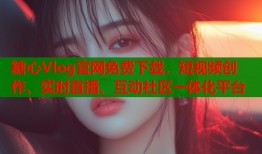 糖心Vlog官网免费下载，短视频创作、实时直播、互动社区一体化平台
