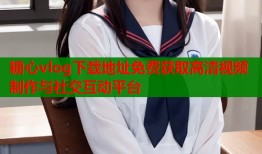 糖心vlog下载地址免费获取高清视频制作与社交互动平台