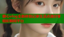糖心vlog全新体验记录生活点滴分享精彩瞬间平台