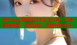 糖心vlog姐姐的日常生活分享，记录美好瞬间，互动社区，视频创作平台