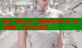 糖心18款vlog：短视频创作平台，轻松编辑、分享生活瞬间