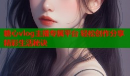 糖心vlog主播专属平台 轻松创作分享精彩生活秘诀