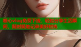 糖心vlog免费下线，轻松分享生活瞬间，随时随地记录美好时光