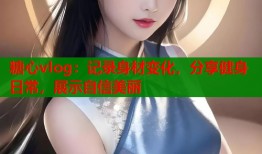 糖心vlog：记录身材变化，分享健身日常，展示自信美丽