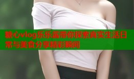 糖心vlog乐乐酱带你探索真实生活日常与美食分享精彩瞬间