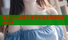 糖心vlog风格分享与生活点滴精彩瞬间记录