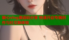 糖心vlog邀请码分享 快速开启专属创作与社交新体验