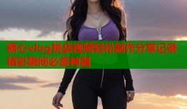 糖心vlog挑战视频轻松制作分享记录精彩瞬间必备神器