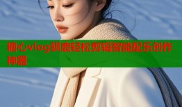 糖心vlog驯鹿轻松剪辑智能配乐创作神器