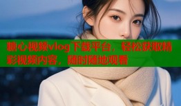 糖心视频vlog下载平台，轻松获取精彩视频内容，随时随地观看