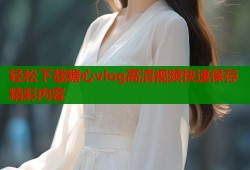 轻松下载糖心vlog高清视频快速保存精彩内容