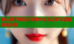 糖心橘子猫的日常趣味生活记录与温馨瞬间分享