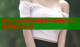 糖心vlog女演员颜值排行榜揭秘2025最美面孔大比拼