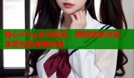 糖心Vlog会员购买，解锁独家内容，享受优质观看体验