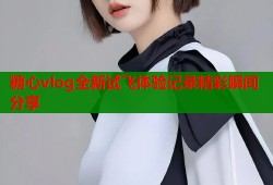 糖心vlog全新试飞体验记录精彩瞬间分享
