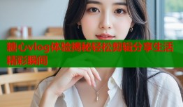 糖心vlog体验揭秘轻松剪辑分享生活精彩瞬间