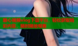 糖心视频vlog下载平台，轻松获取精彩内容，随时随地观看