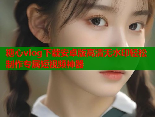 糖心vlog下载安卓版高清无水印轻松制作专属短视频神器